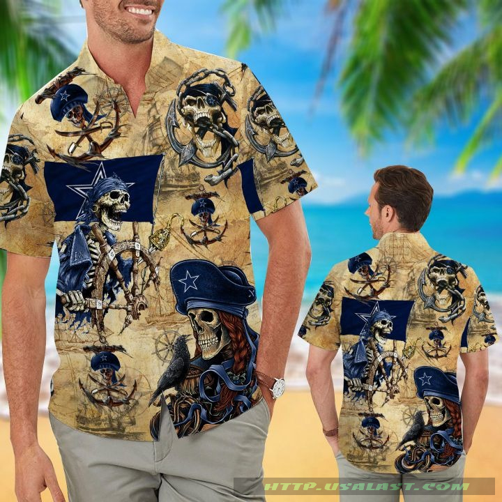 Dallas Cowboys Ocean Fishes Hawaiian Shirt Beach Short