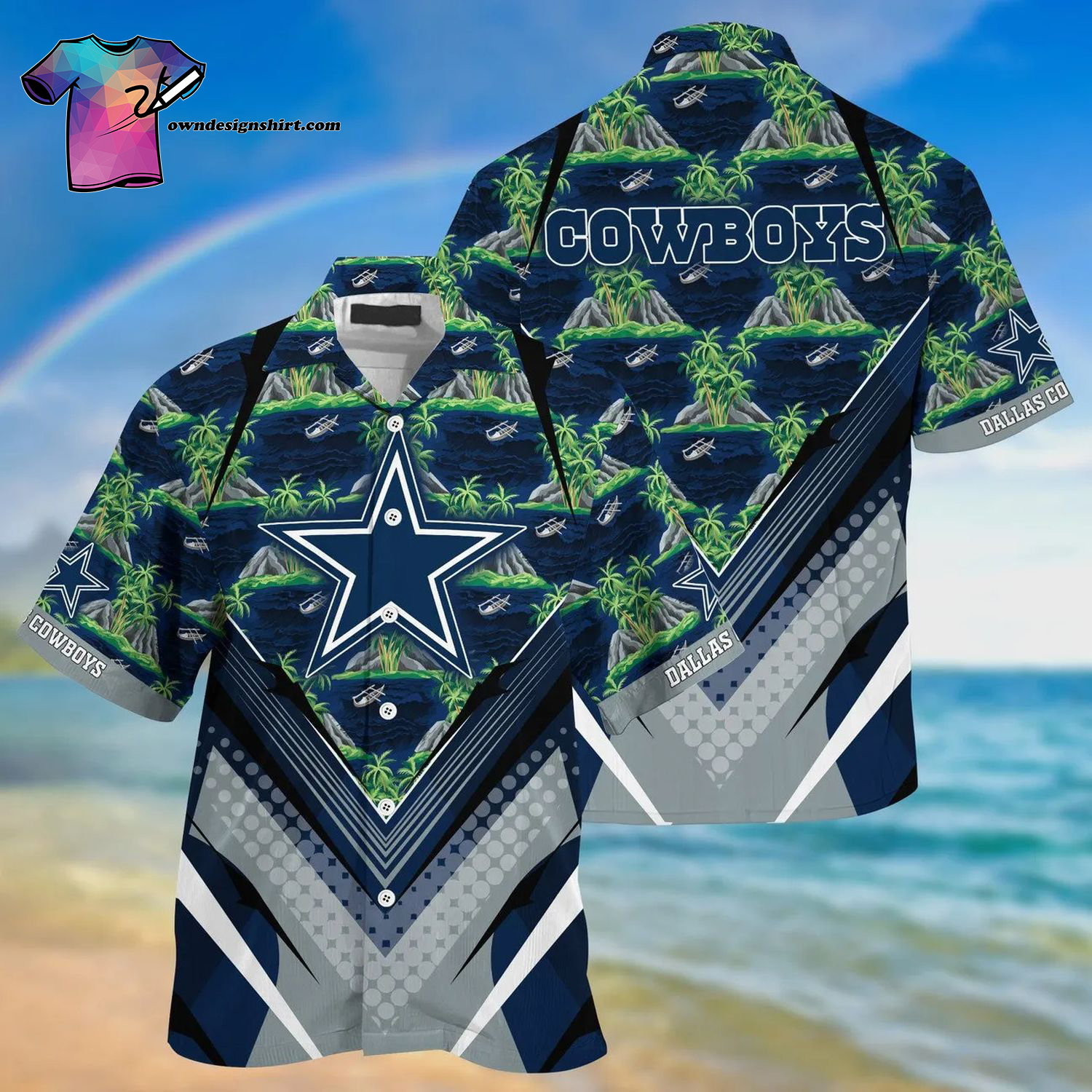 Dallas Cowboys NFL Tropical All Over Print Hawaiian Shirt