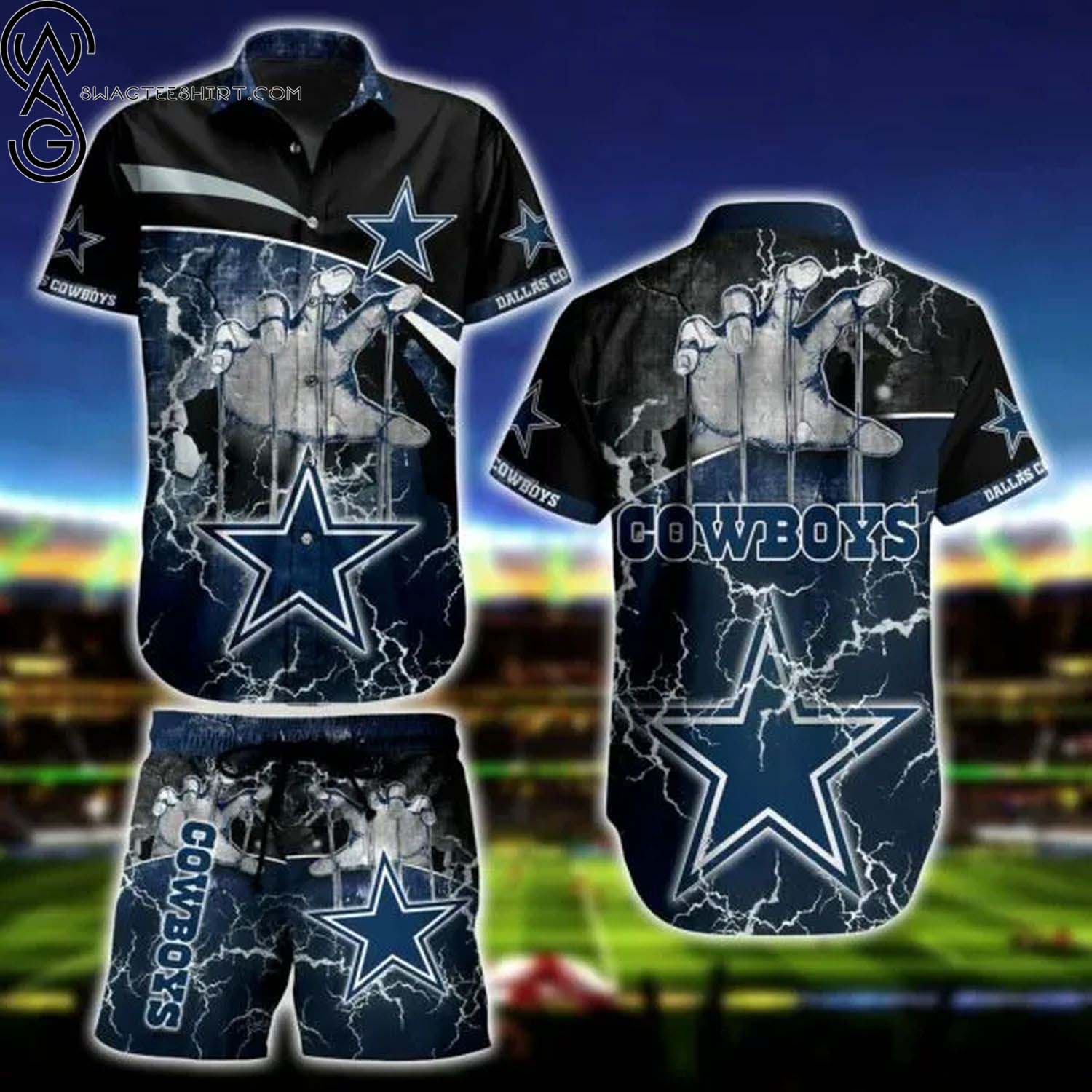 Dallas Cowboys Skull Summer Aloha Hawaiian Shirt