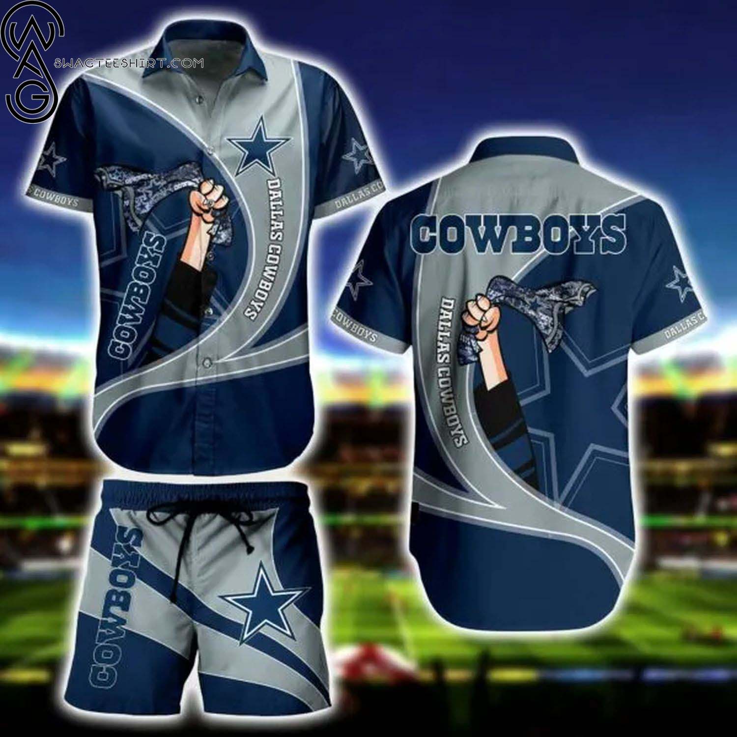 Dallas Cowboys NFL Tropical All Over Print Hawaiian Shirt