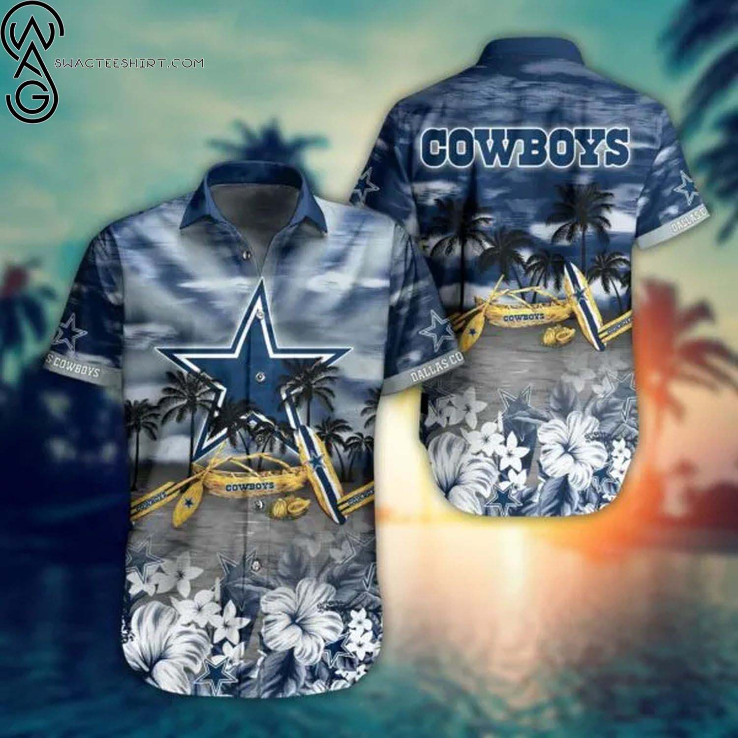 Dallas Stars All Over Print Hawaiian Shirt And Beach Shorts