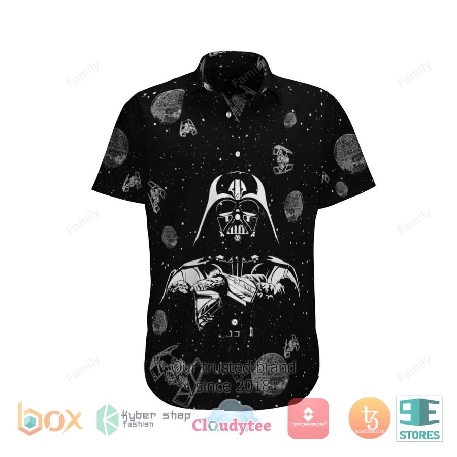 Dark Vader Galaxy black Hawaiian Shirt