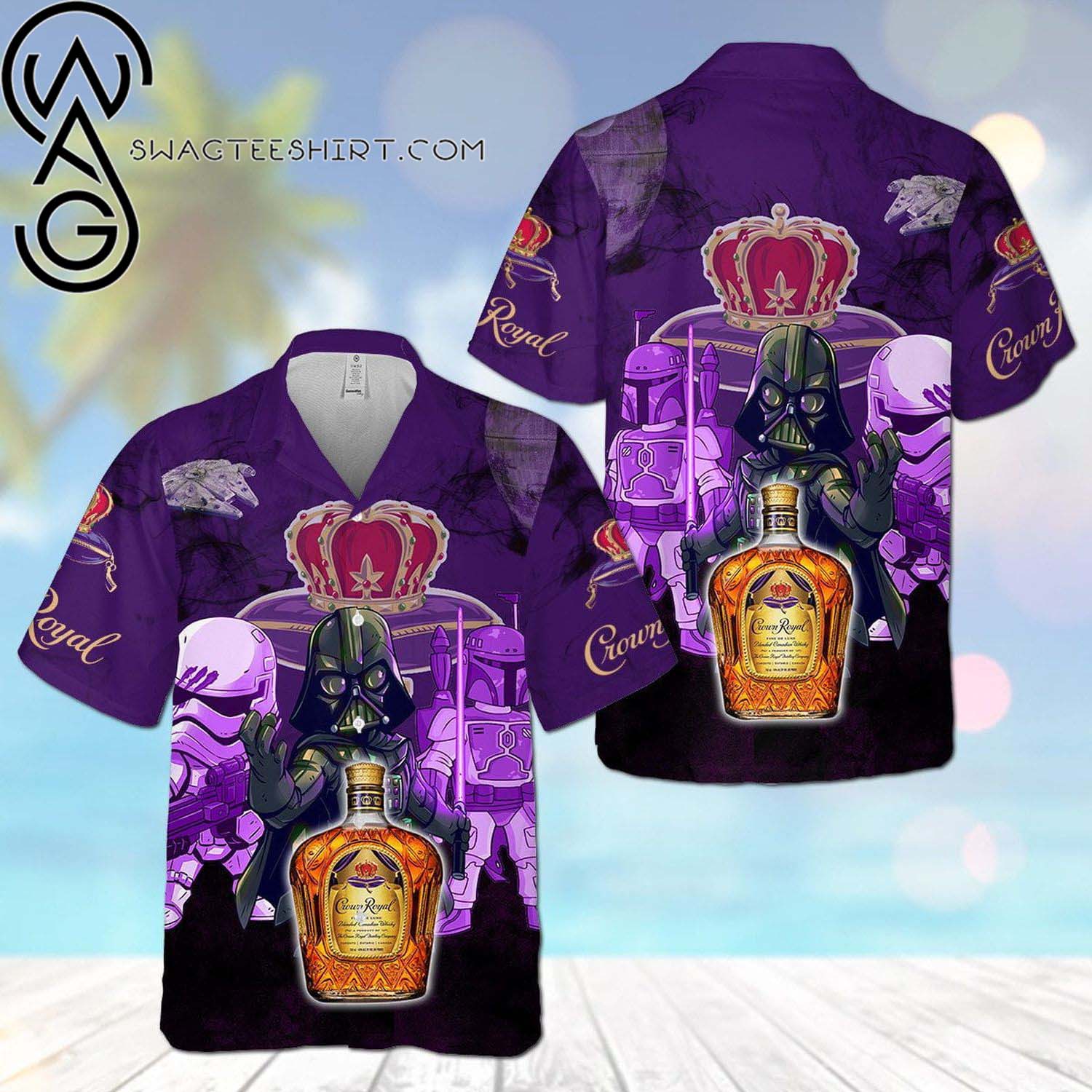 Darth Vader Crown Royal All Over Print Summer Vacation Hawaiian Shirt