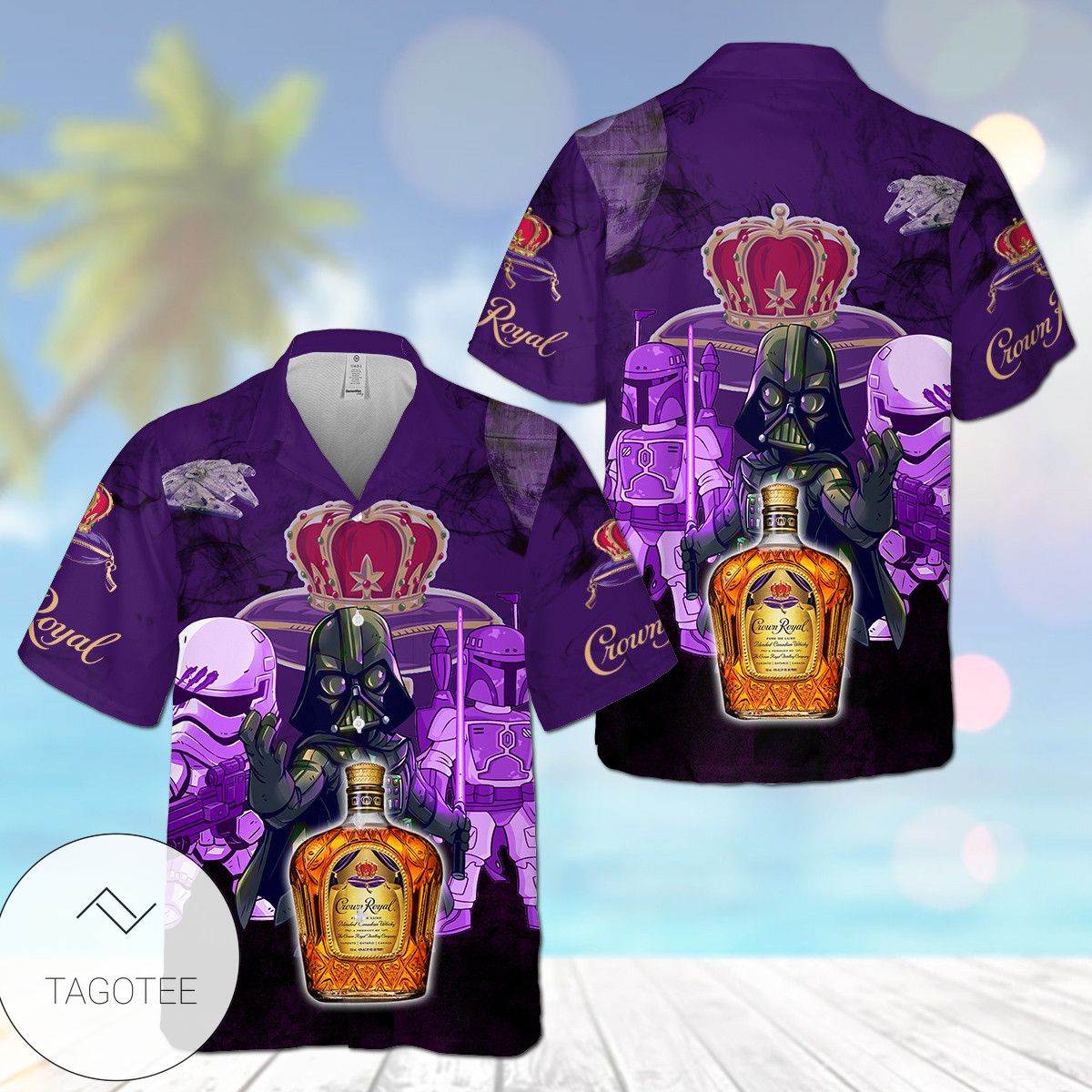 Darth Vader Crown Royal Whisky Hawaiian Shirt