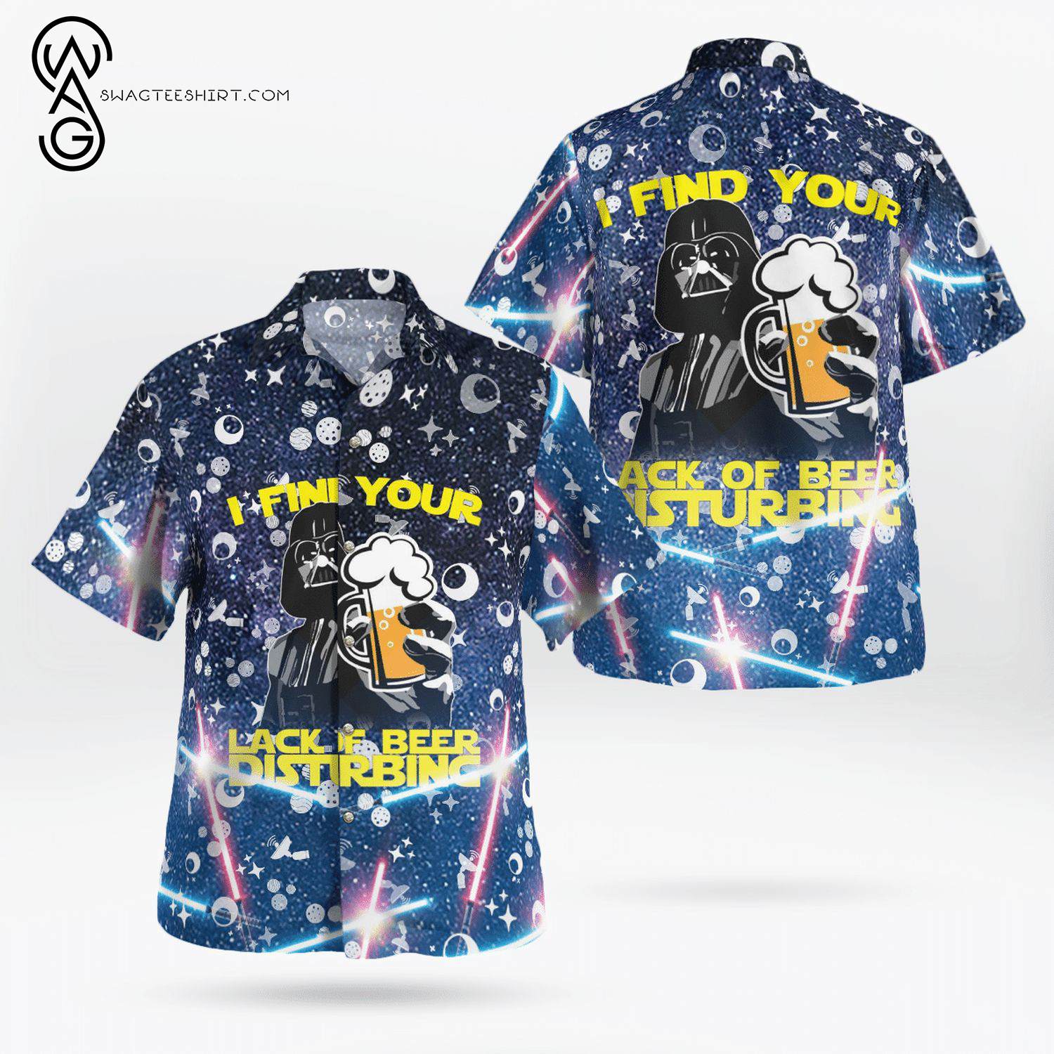 Darth vader floral All Over Print Hawaiian Shirt And Beach Shorts