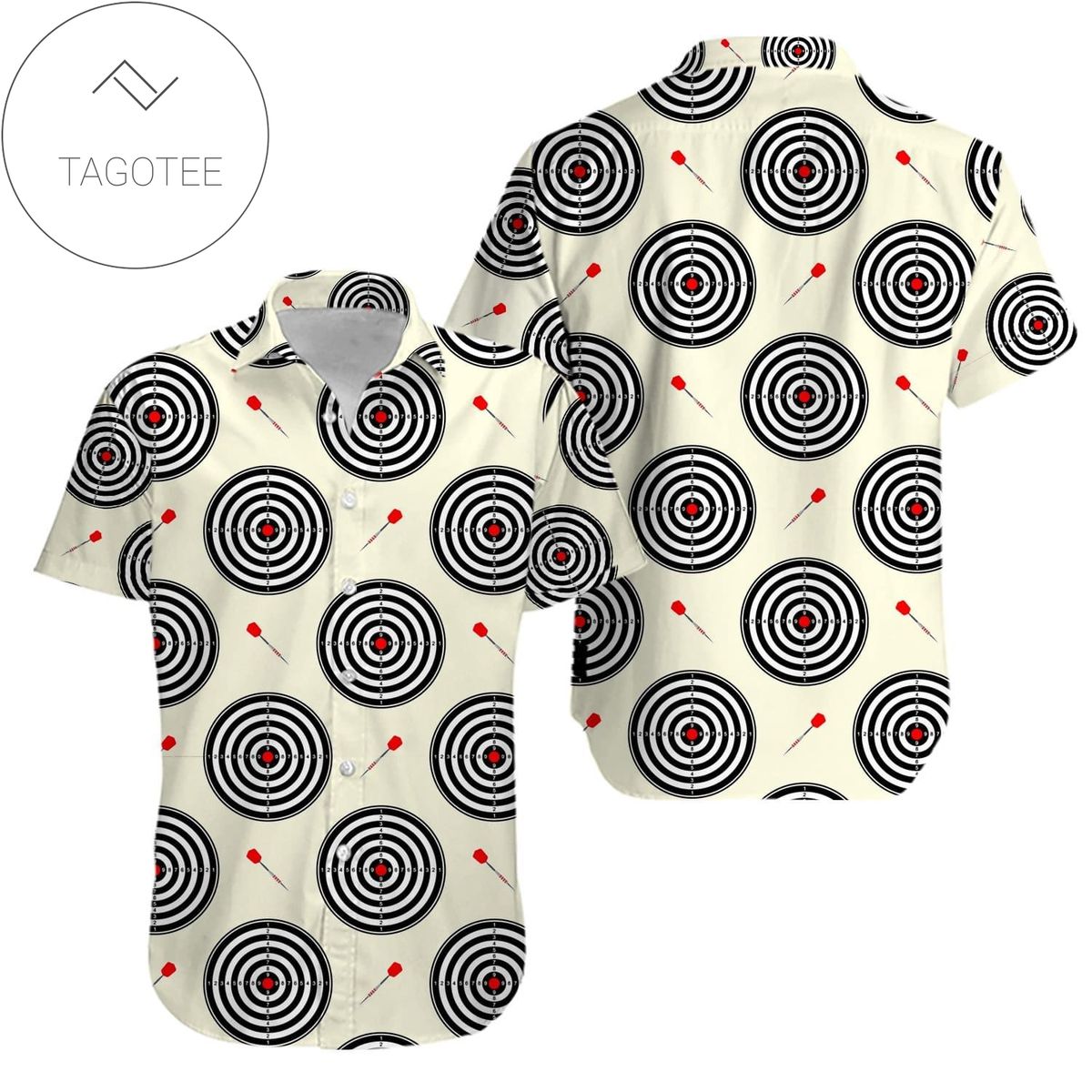 Darts Sports For Men And Women Graphic Print Short Sleeve Hawaiian Casual Shirt