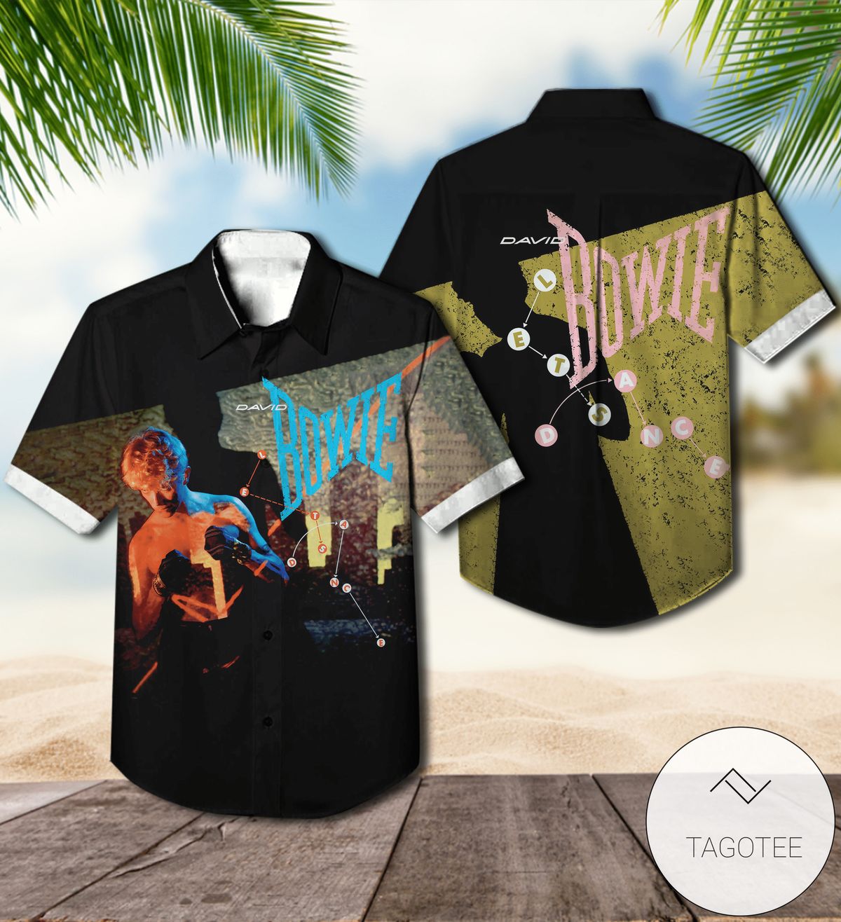 David Bowie Scary Monsters Album Cover Hawaiian Shirt