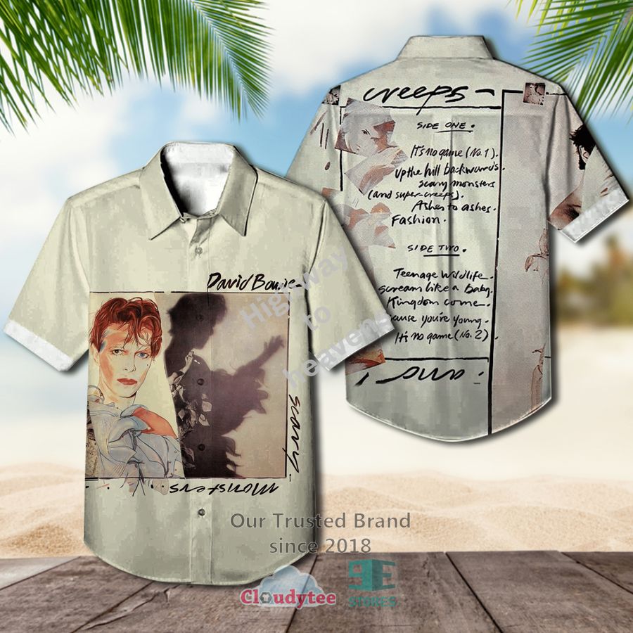 David Bowie Scary Monsters Album Hawaiian Shirt