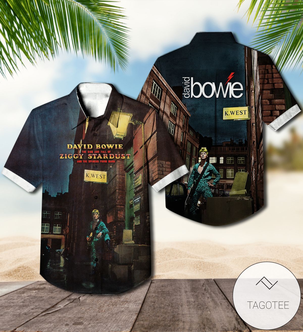 David Bowie Never Let Me Down Album Cover Hawaiian Shirt