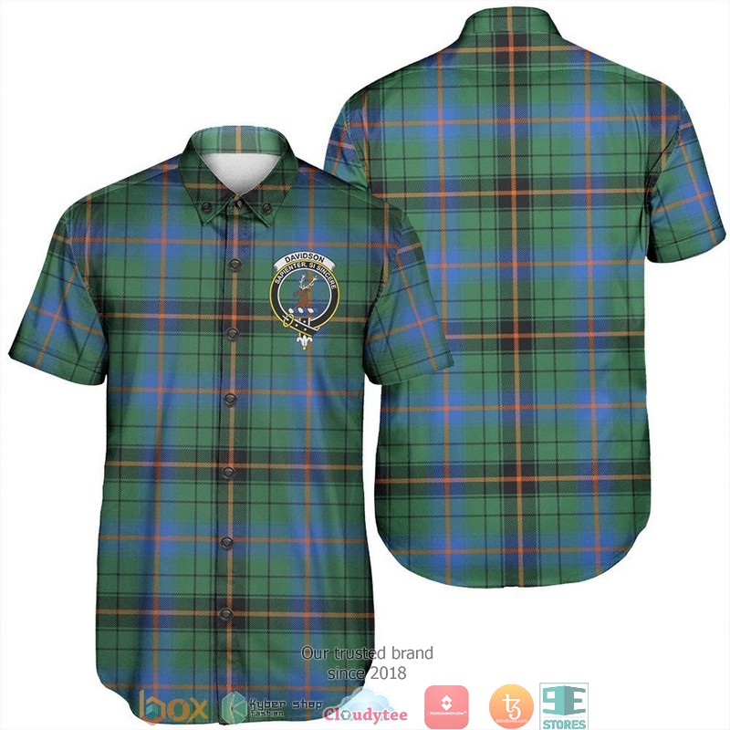 Davidson Ancient Tartan Short Sleeve Hawaiian Shirt