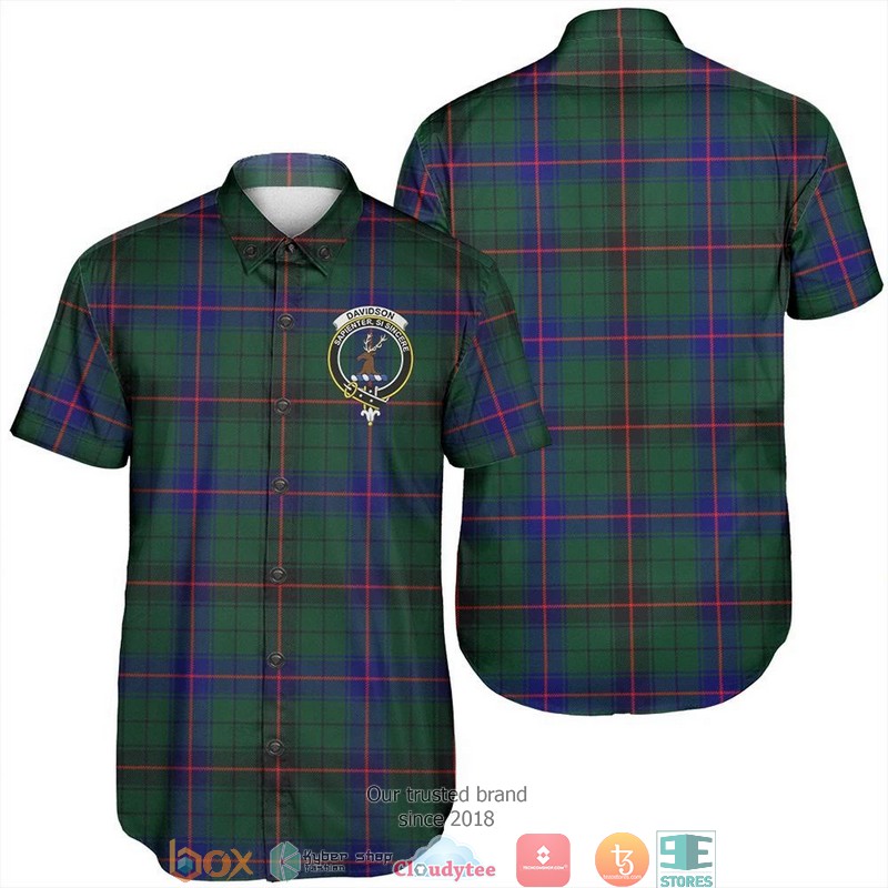 Davidson Dress Dancers Tartan Short Sleeve Hawaiian Shirt