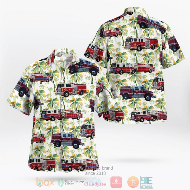 Daytona Beach Fire Department Florida Hawaiian Shirt