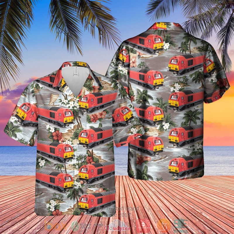 DB Schenker Class 66 Locomotive Train Hawaiian Shirt