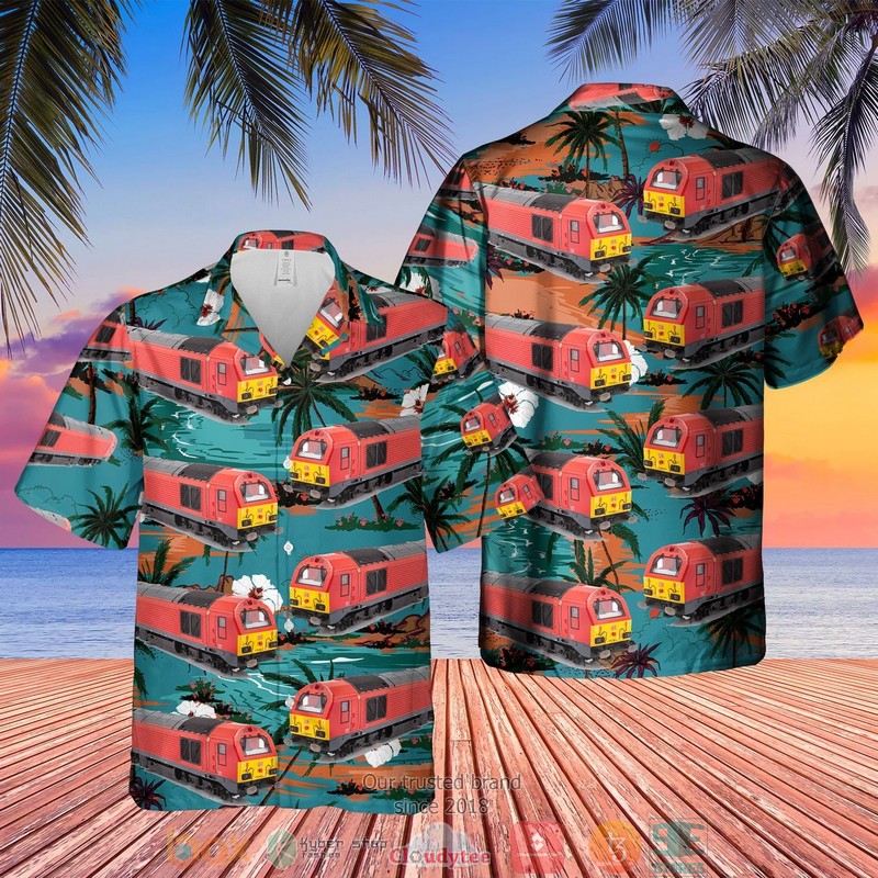 DB Schenker Class 66 Locomotive Train Hawaiian Shirt