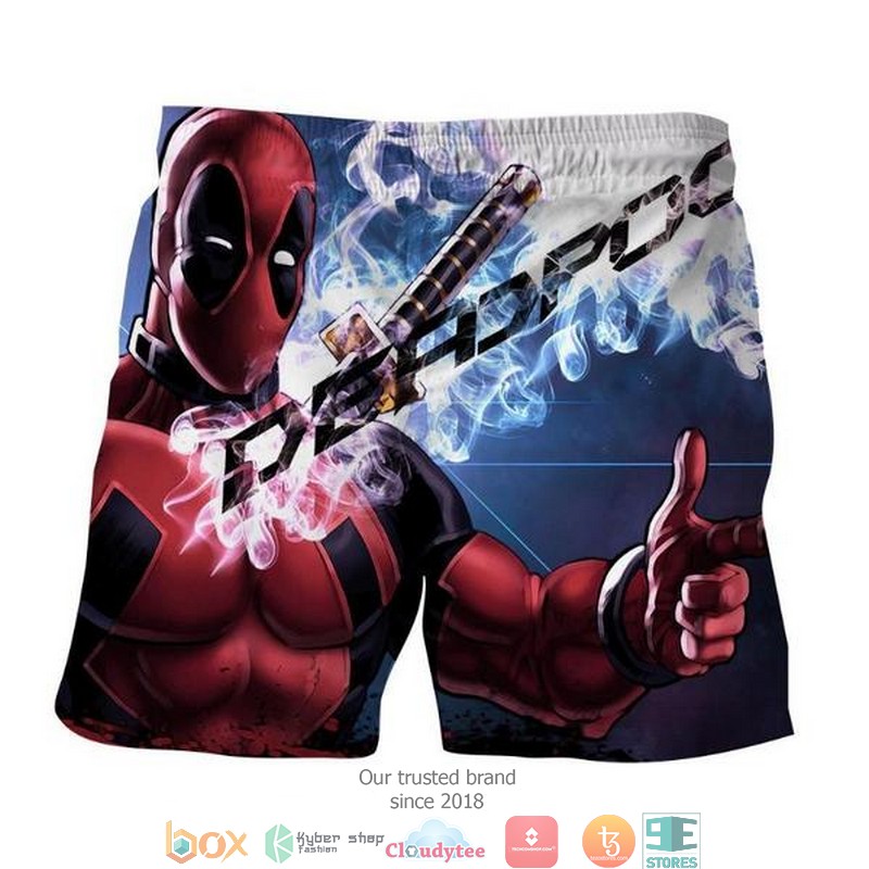 Deadpool Anatomic Blue Smoke Style 3D Printed Deadpool Shorts