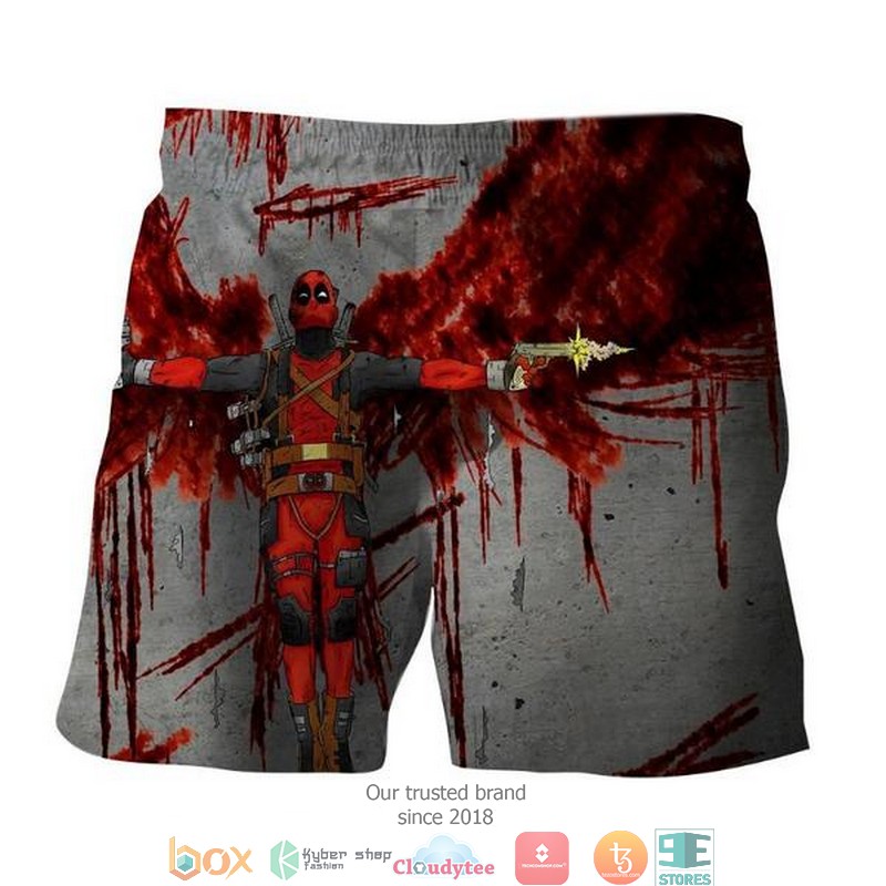 Deadpool Blood Paint 3D Painted Shorts