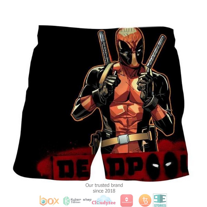 Deadpool Thumbs Up Black Deadpool Shorts