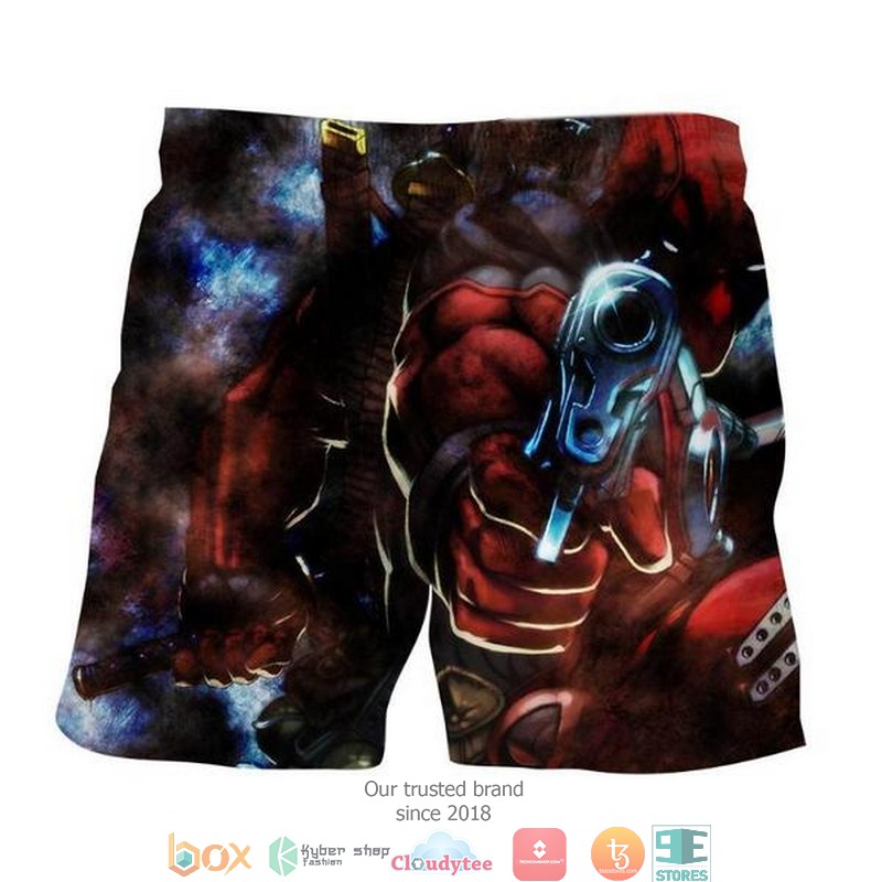 Deadpool Thumbs Up Black Deadpool Shorts