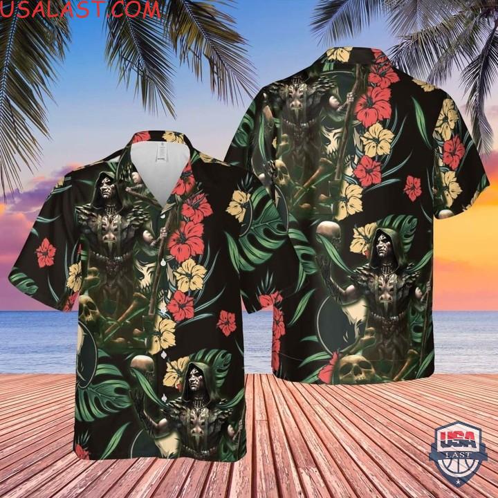 Death With Scythe Crown Royal Hawaiian Shirt