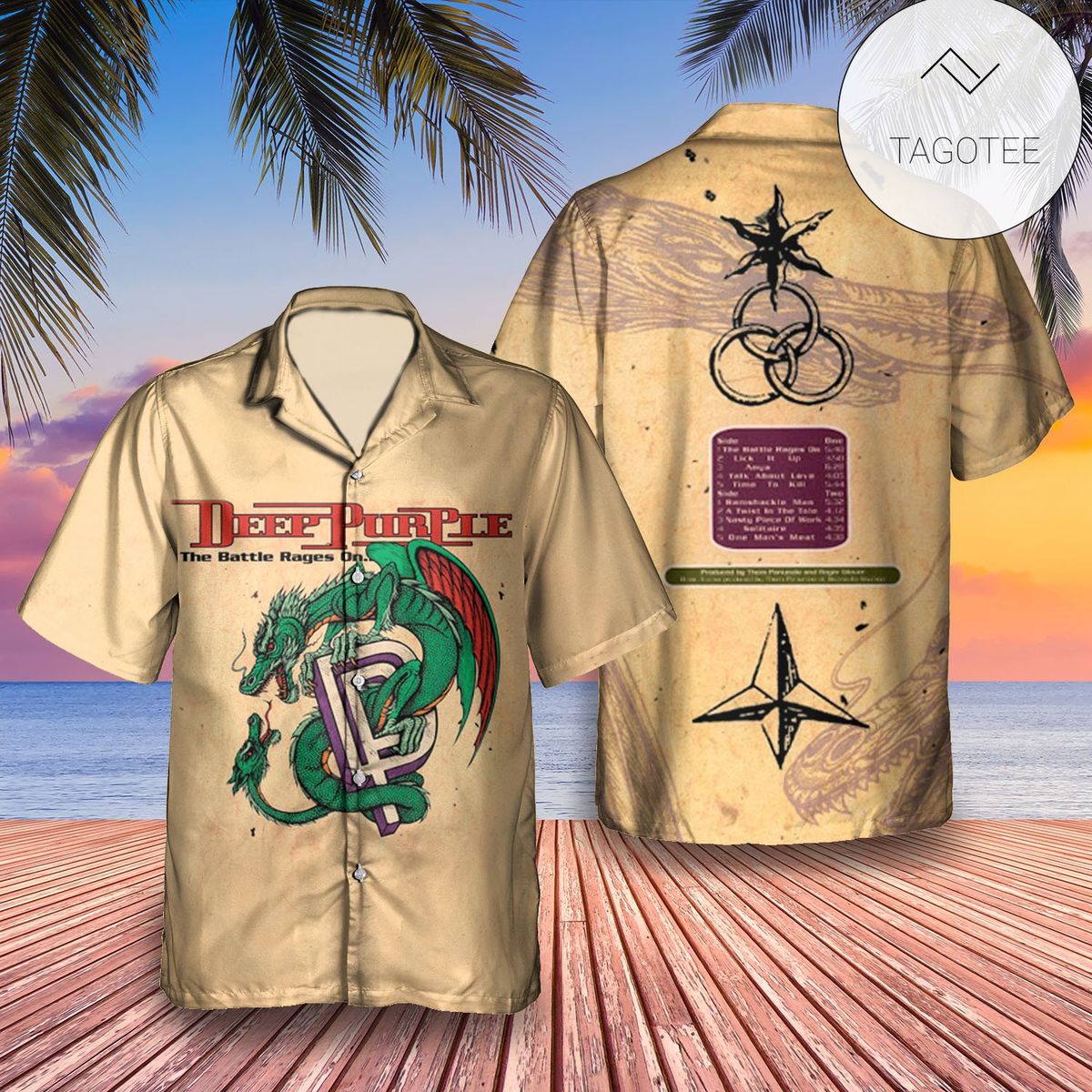 Deep Purple Fireball Album Cover Hawaiian Shirt