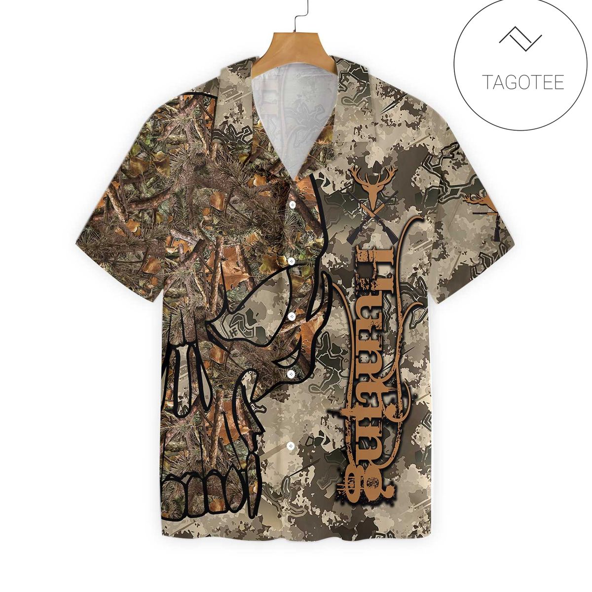 Deer Hunting I’d Rather Be Hunting For Men And Women Graphic Print Short Sleeve Hawaiian Casual Shirt