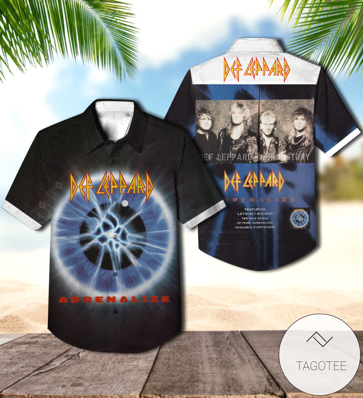 Def Leppard Floral Hawaiian Shirt