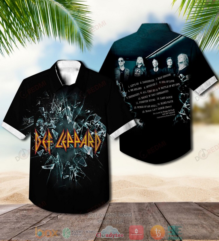 Def Leppard hibiscus Hawaiian Shirt