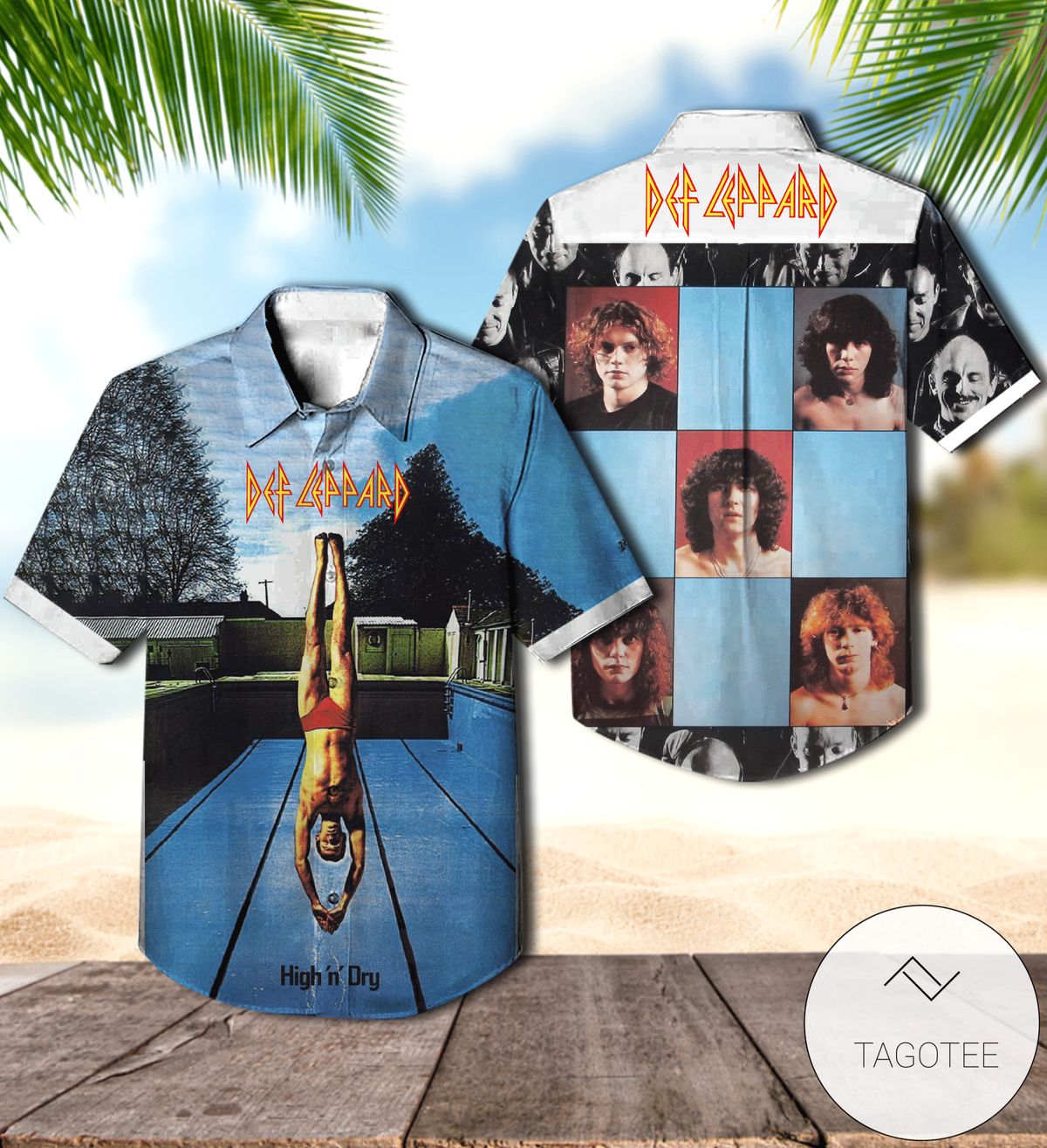 Def Leppard Hysteria Album Cover Hawaiian Shirt