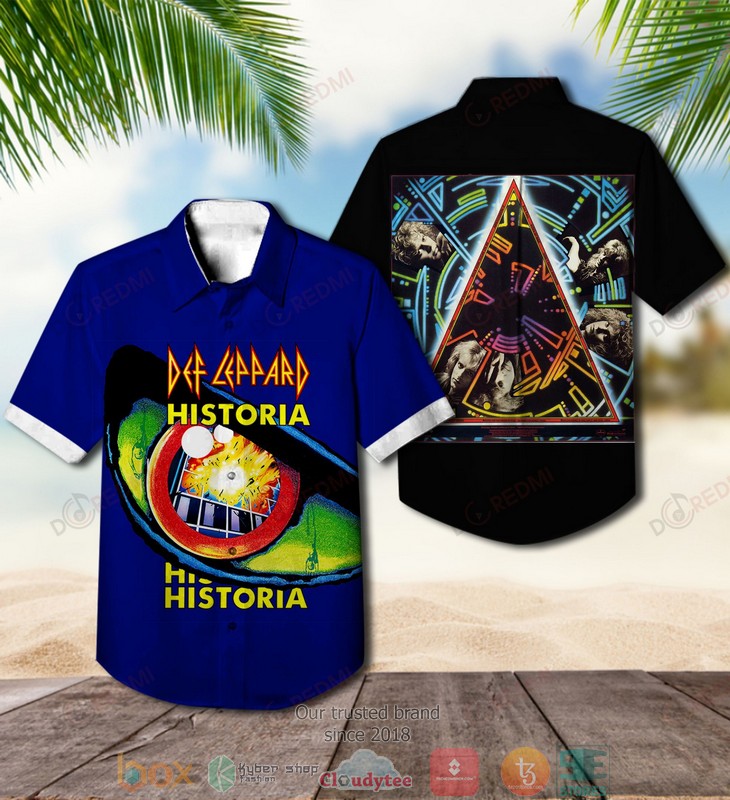 Def Leppard On Through the Night Short Sleeve Hawaiian Shirt