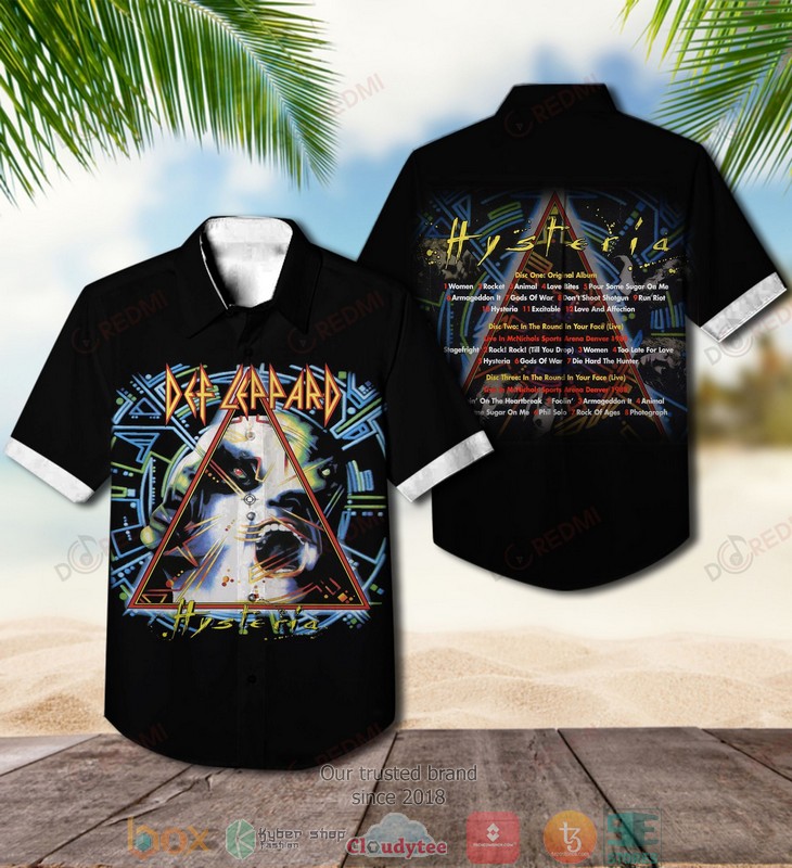 Def Leppard Hysteria Short Sleeve Hawaiian Shirt