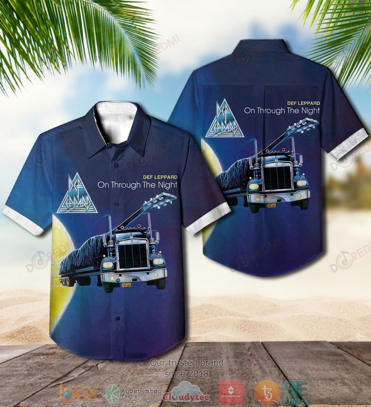 Def Leppard Historia Short Sleeve Hawaiian Shirt