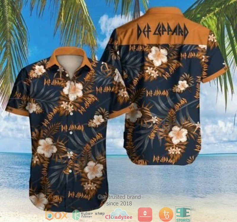 Def Leppard Retro Active Short Sleeve Hawaiian Shirt