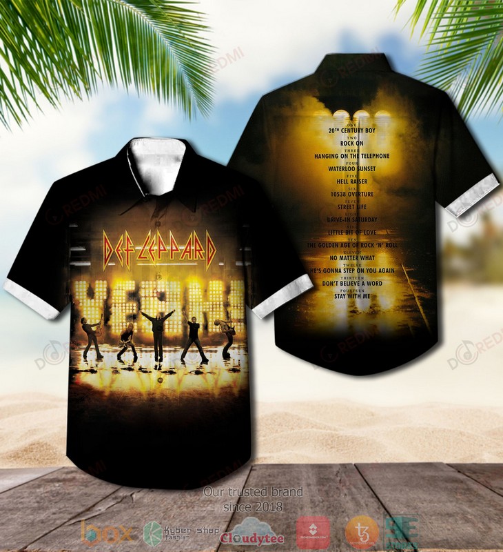 Def Leppard Rocket Short Sleeve Hawaiian Shirt