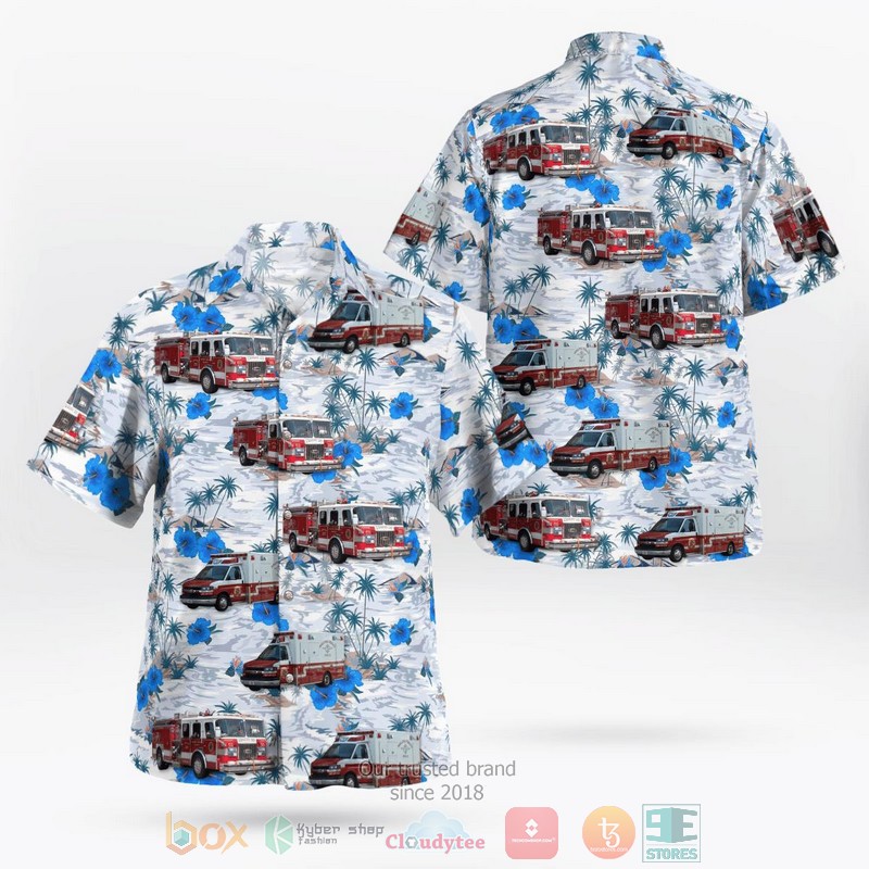 Delaware County EMS Ohio Fleet Aloha Shirt