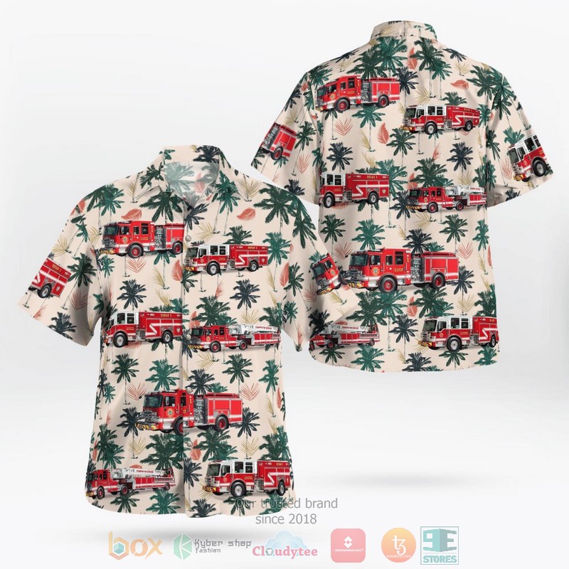 Delhi LA Fire Department Hawaiian Shirt