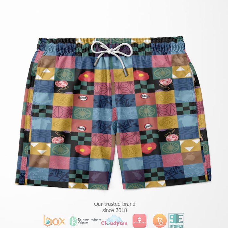 Demon Slayer Final Selection Summer Beach Inspired Demon Slayer Kimetsu No Yaiba Shorts