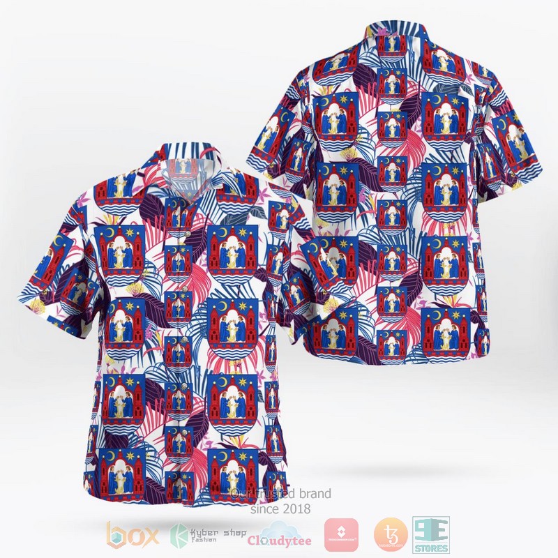 Denver Broncos 3d illusion Skull Hawaiian Shirt, short