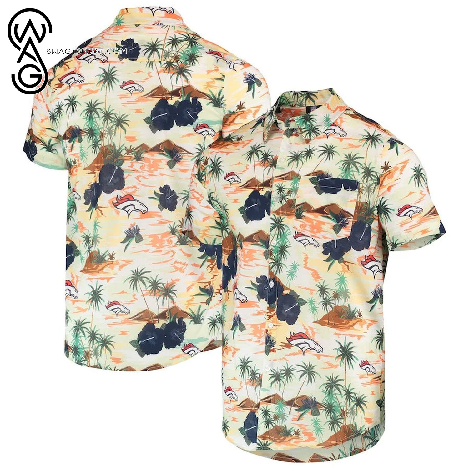 Denver Broncos Floral Summer Vibes Hawaiian Shirt