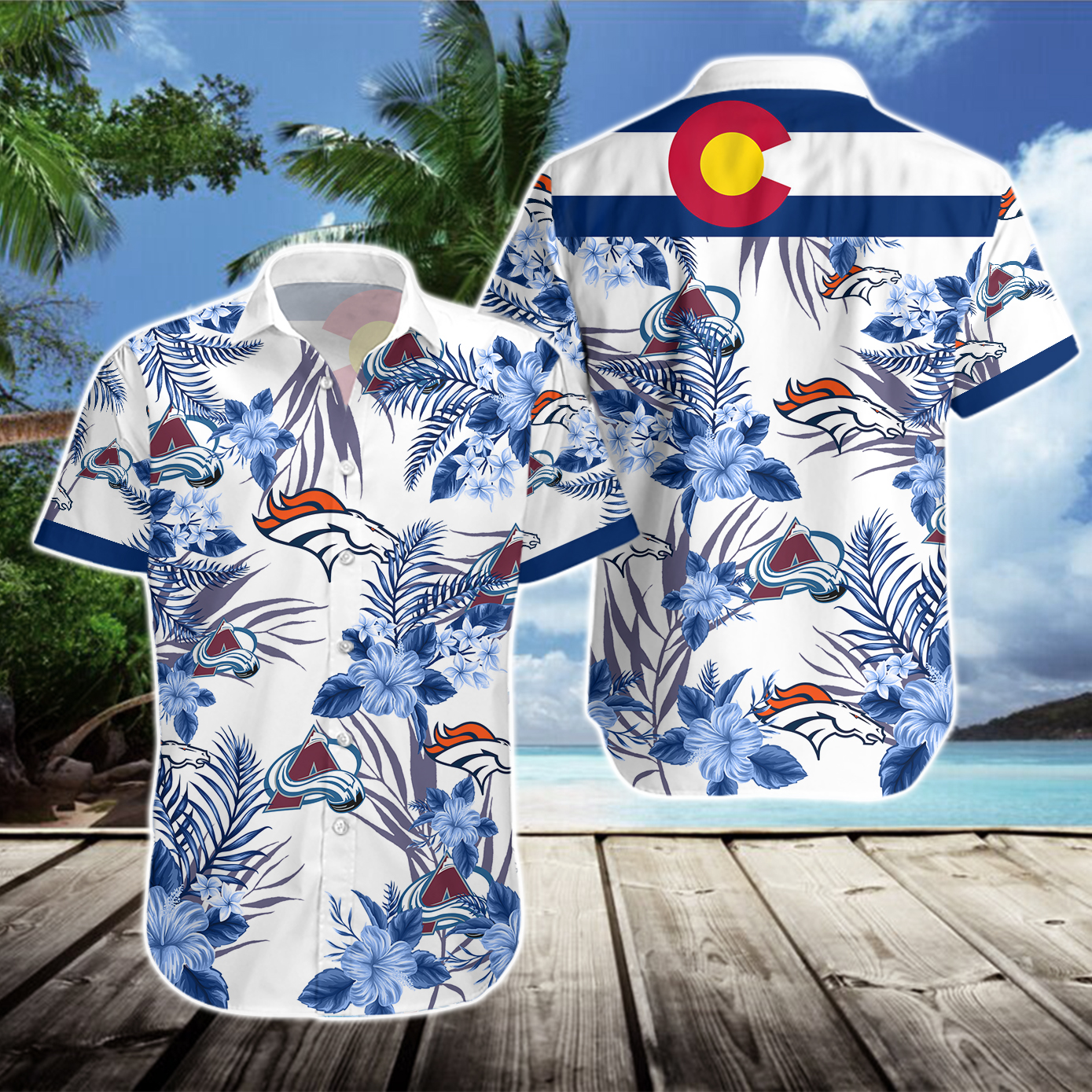 Denver Broncos Denver Nuggets Colorado Avalanche Hawaiian Shirt