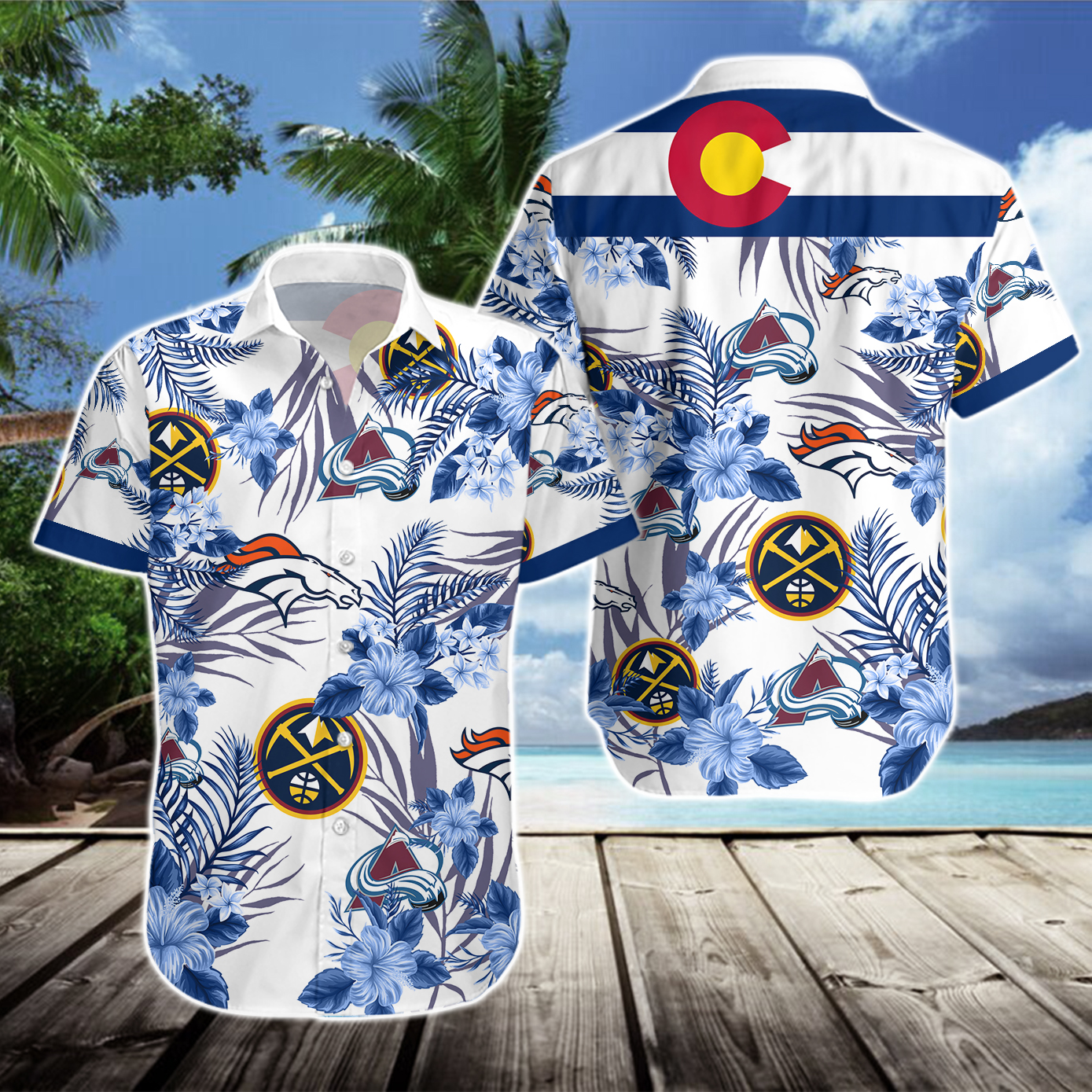 Denver Broncos Denver Nuggets Colorado Avalanche Hawaiian Shirt