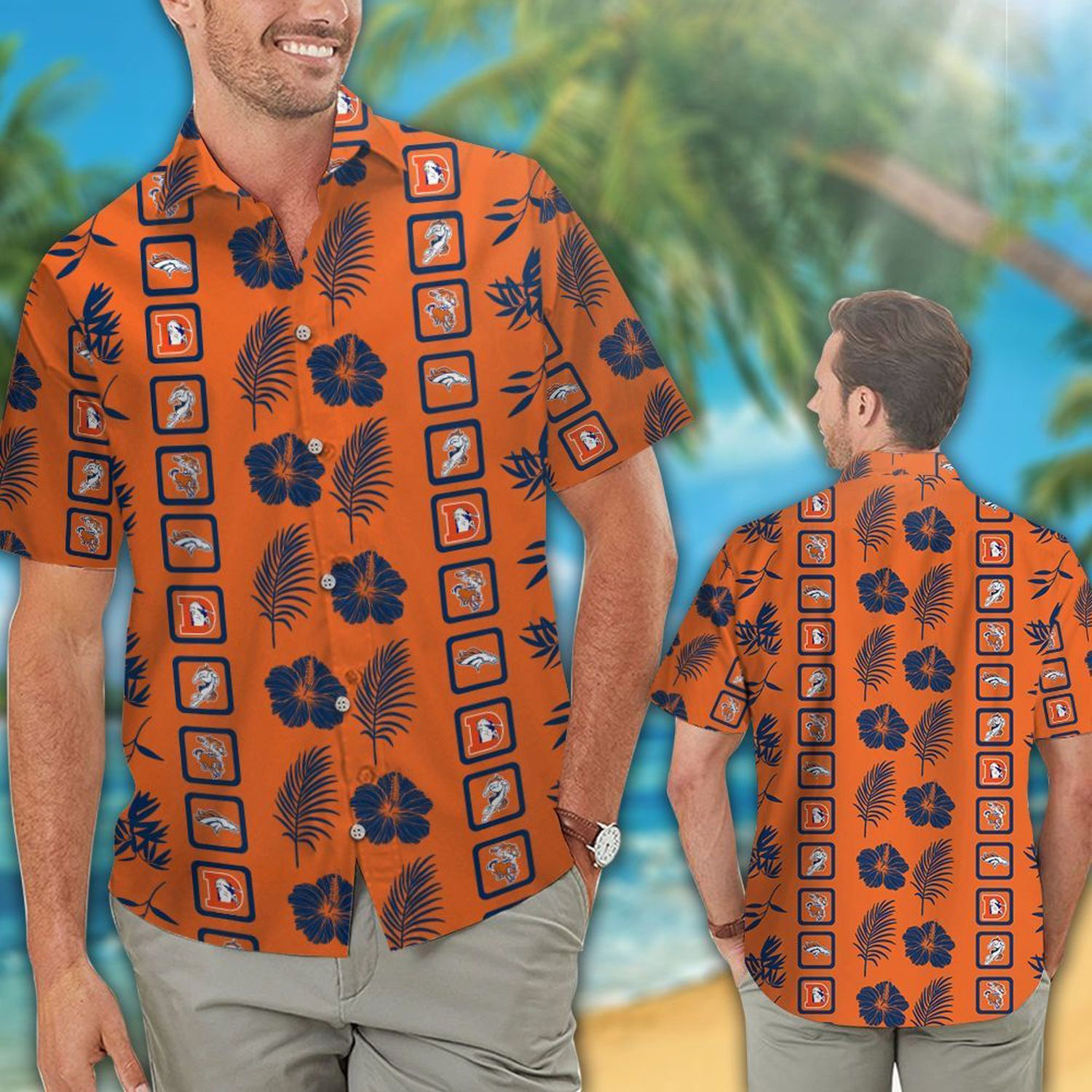 Denver Broncos Tropical Flower Summer Vibes Hawaiian Shirt