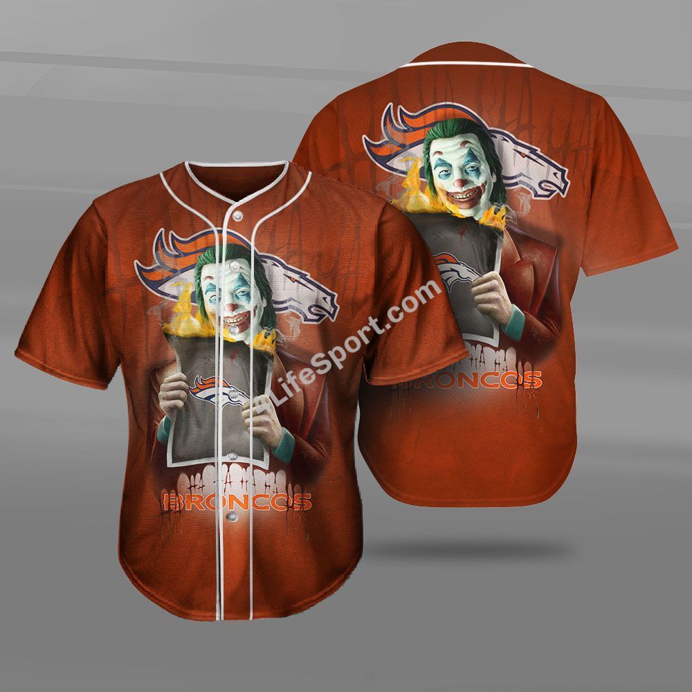 Denver Broncos Jack Skellington Baseball Jersey