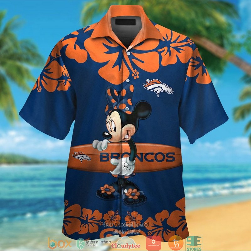 Denver Broncos Mickey Mouse Hawaiian Shirt, short