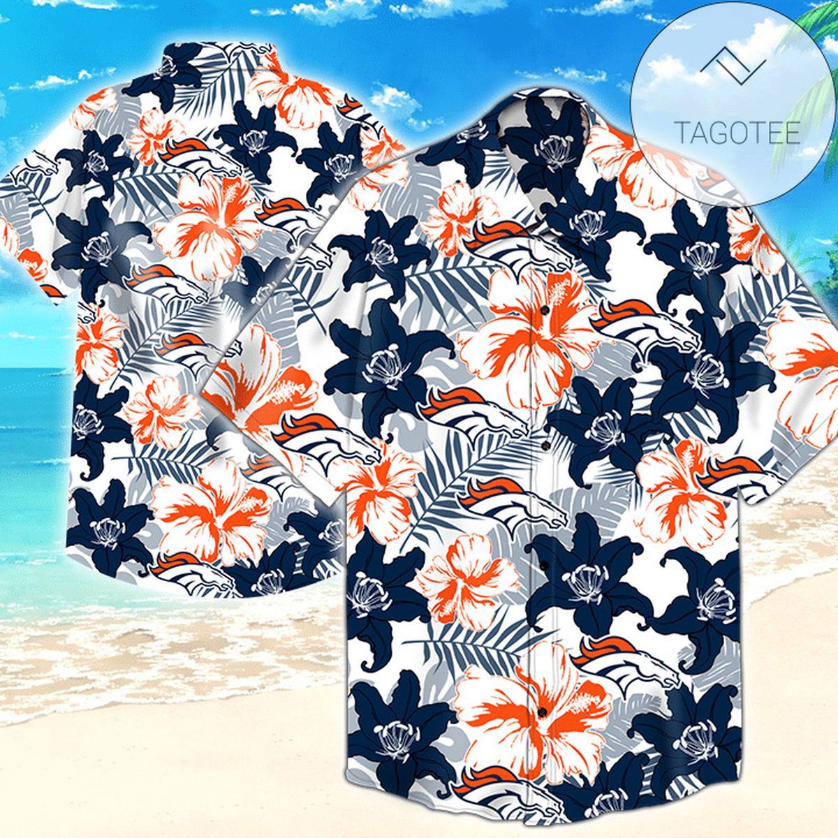 Denver Broncos Flower Hawaii 3d Shirt