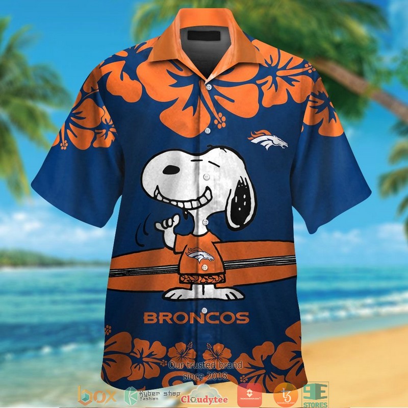 Denver Broncos Snoopy Dance Hawaiian Shirt, short