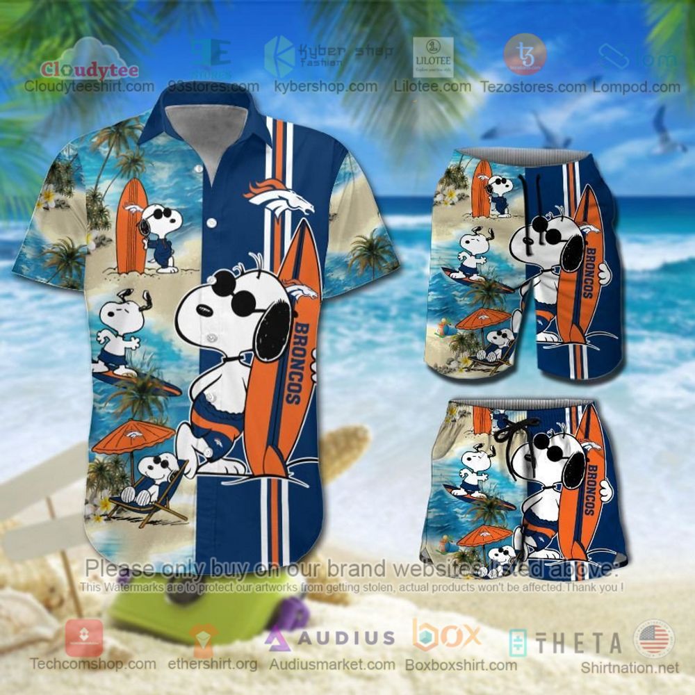 Denver Broncos Sugar Skull Hawaiian Shirt