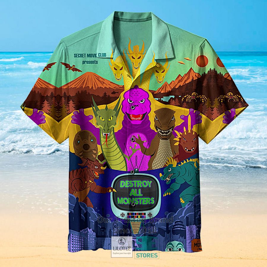 Destroy All Monsters Casual Hawaiian Shirt