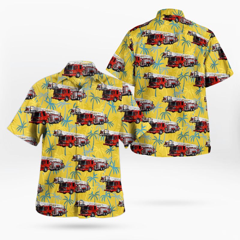 Detroit Fire Department Sivad Johnson Hawaiian Shirt