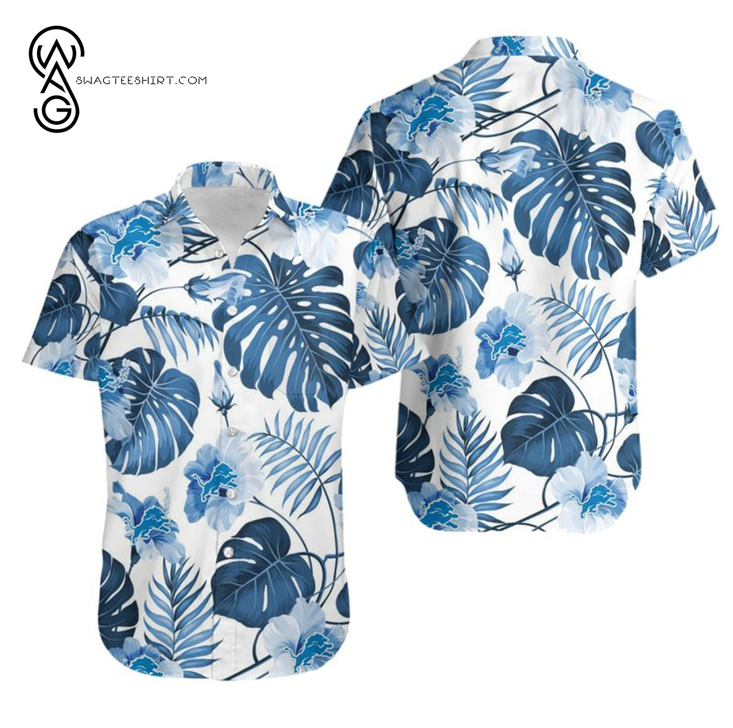 Detroit Lions Football Team Full Printing Hawaiian Shirt