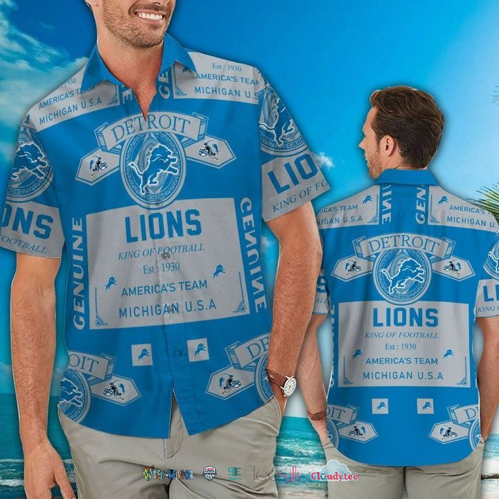 Detroit Lions NFL Summer Hawaiian Shirt